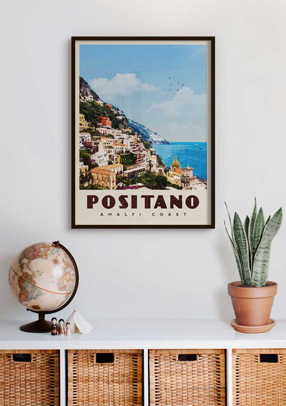 Positano, Italy - Vintage Travel Poster