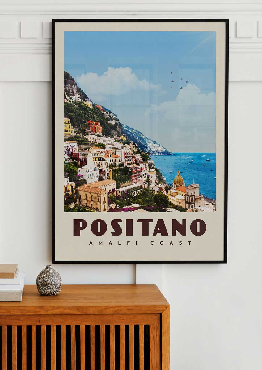 Positano, Italy - Vintage Travel Poster