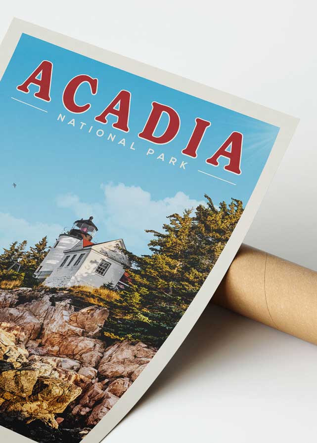 Acadia National Park - Vintage Travel Print