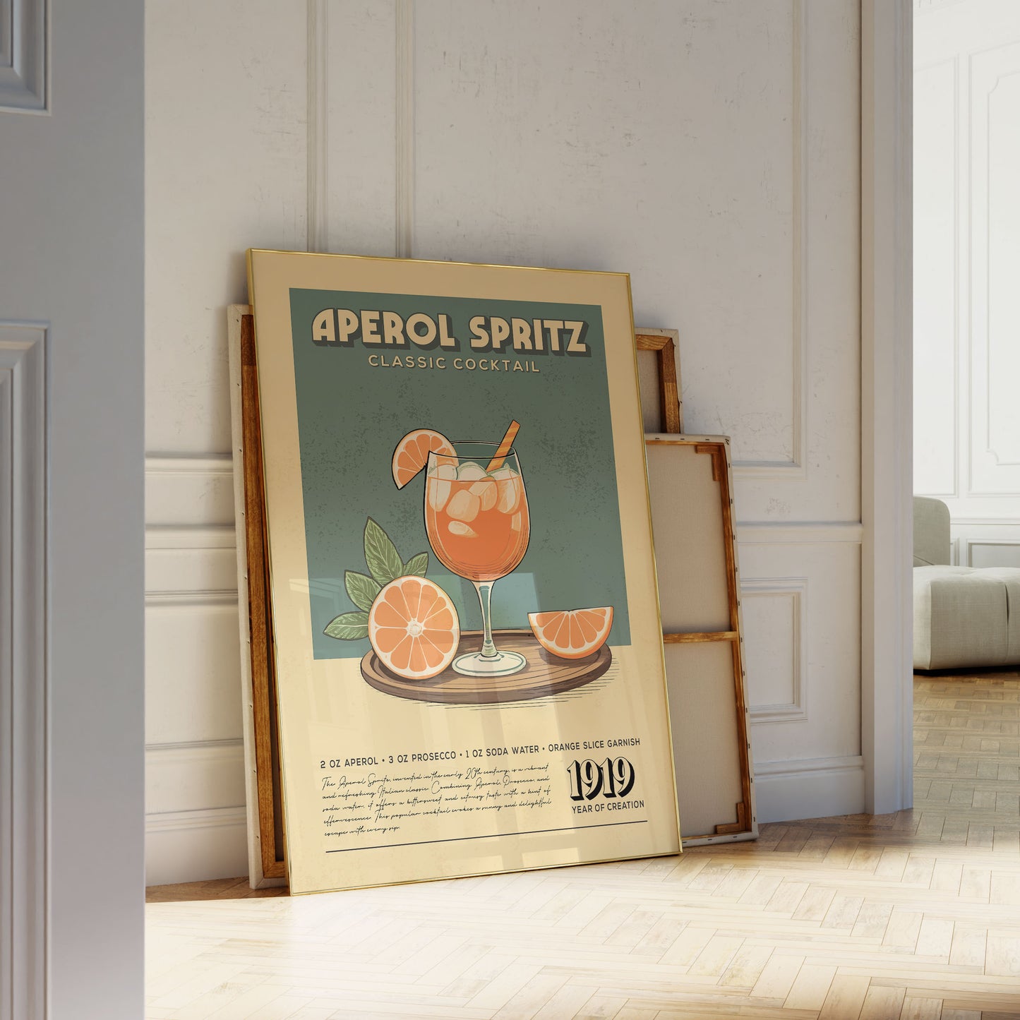 Aperol Spritz - Classic Cocktail Bar Art