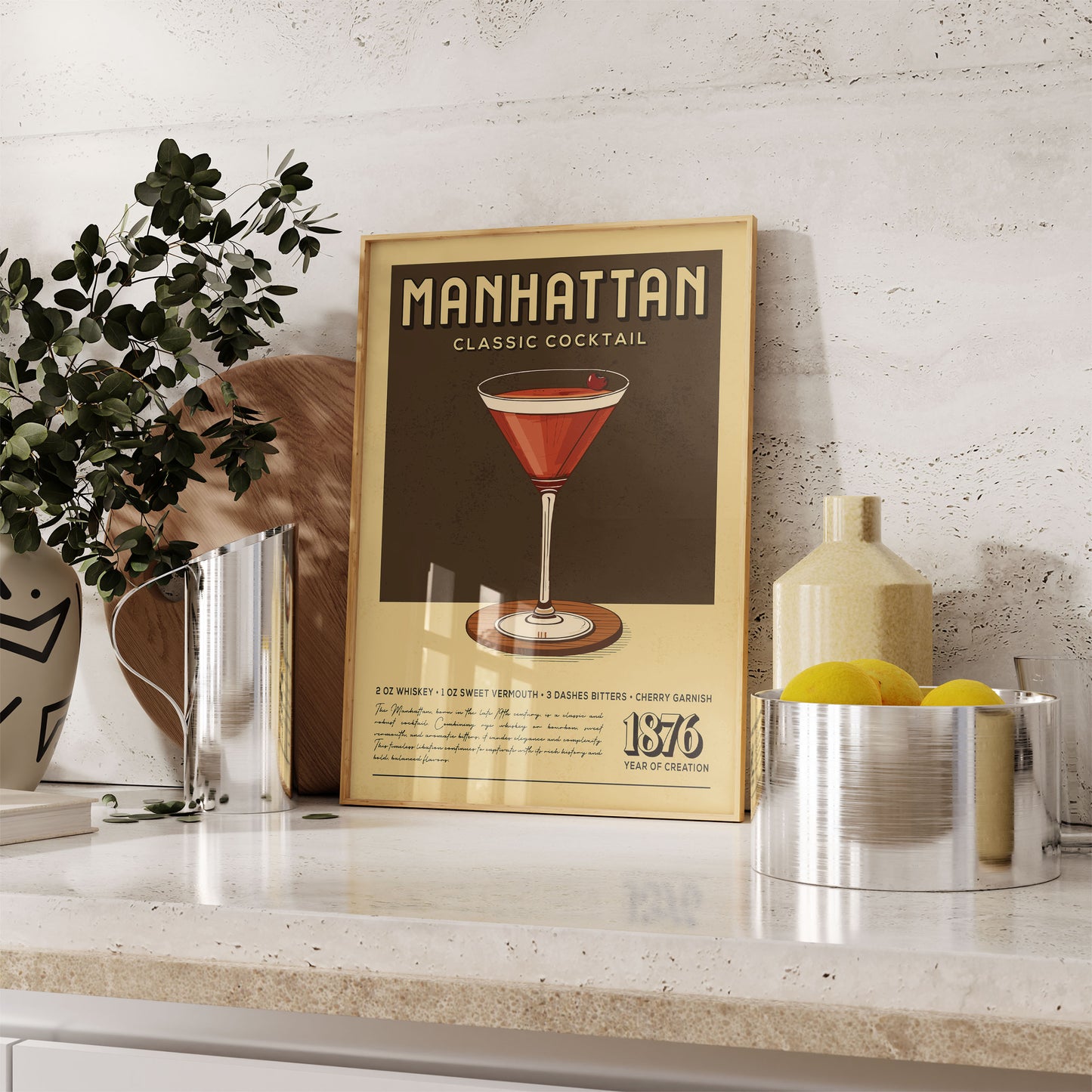 Manhattan - Classic Cocktail Poster