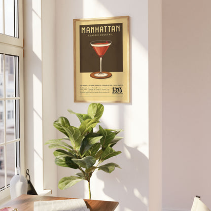 Manhattan - Classic Cocktail Poster