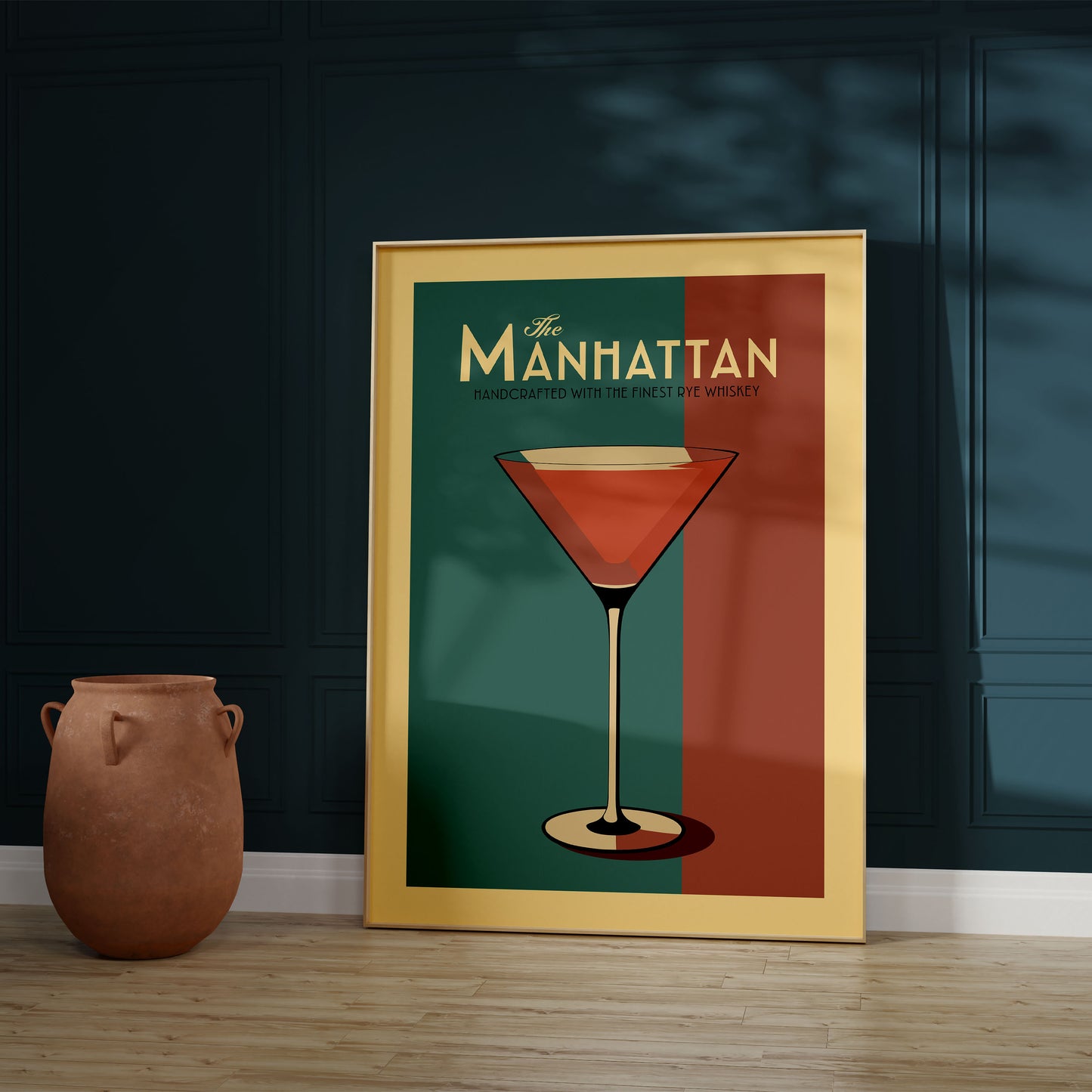 Manhattan - Vintage Cocktail Poster