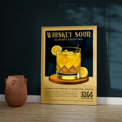 Whiskey Sour - Classic Cocktail Poster