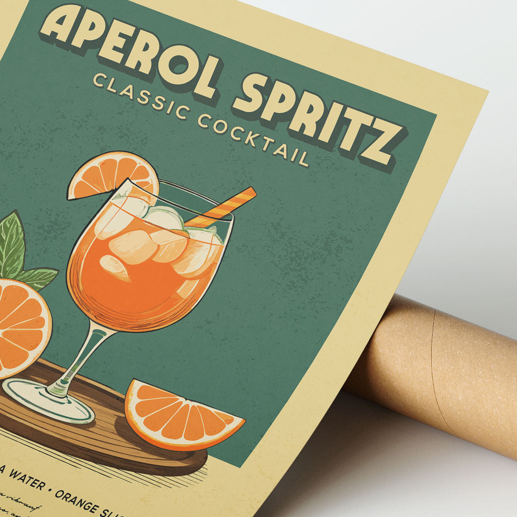Aperol Spritz - Classic Cocktail Bar Art