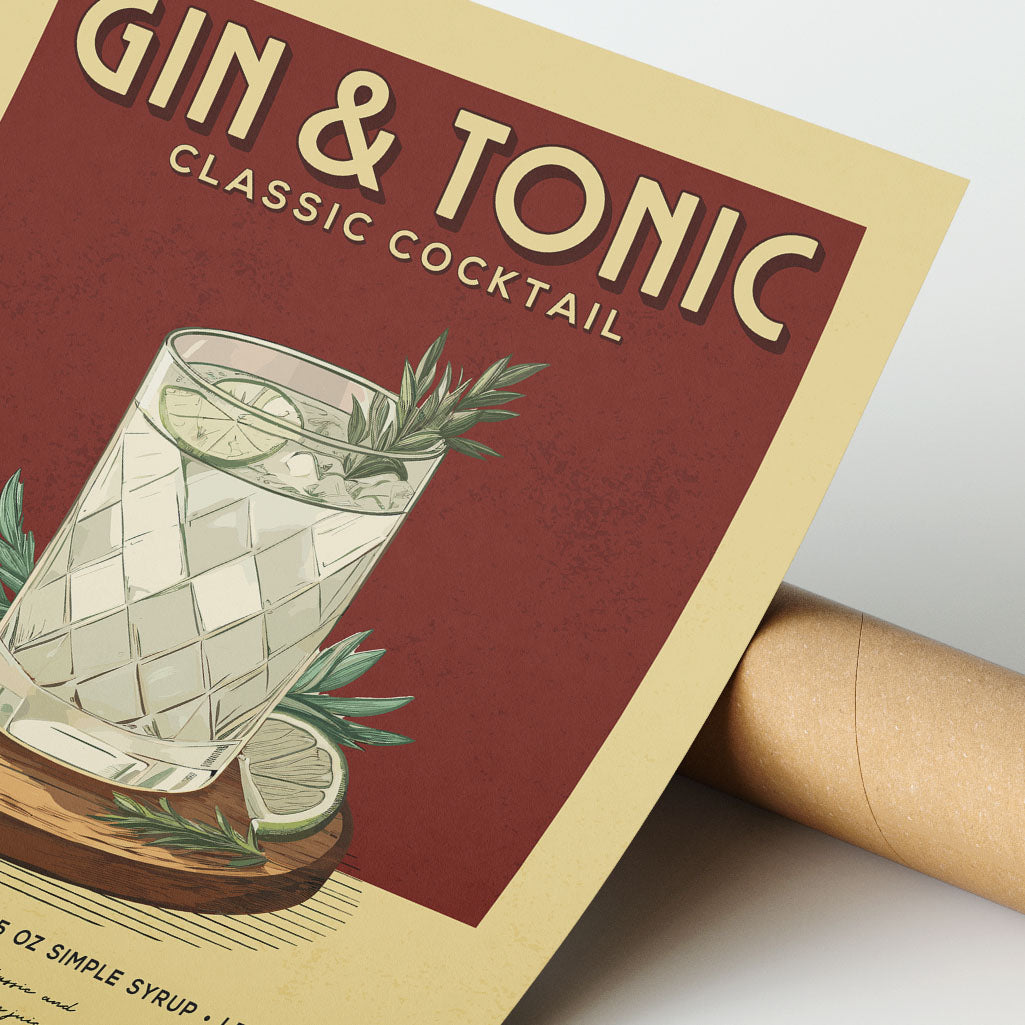 Gin and Tonic - Classic Cocktail Poster
