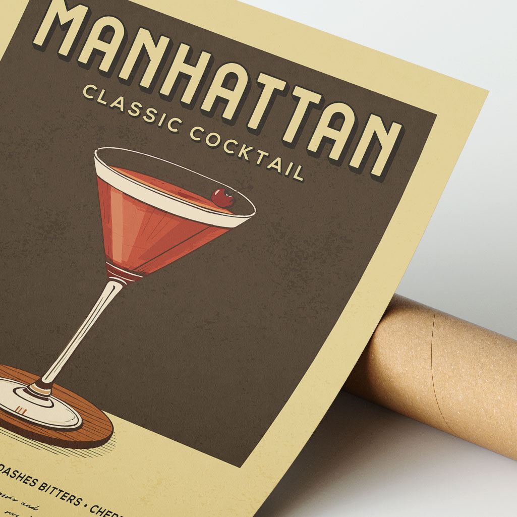 Manhattan - Classic Cocktail Bar Art