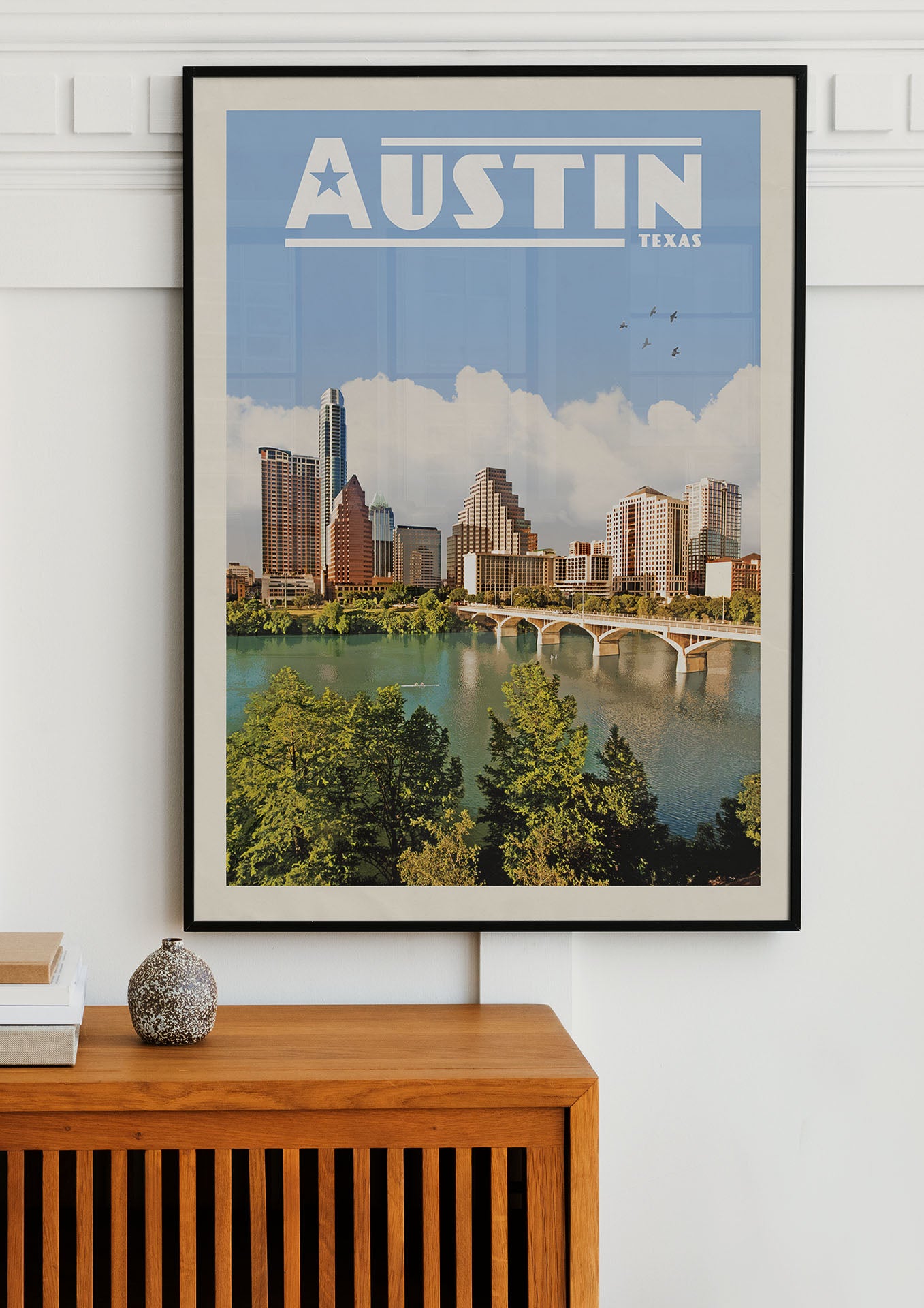 Austin, Texas - Vintage Travel Print - Vintaprints