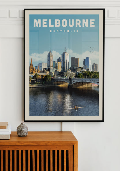 Melbourne, Australia - Vintage Travel Print - Vintaprints