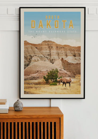 South Dakota - Vintage Travel Poster