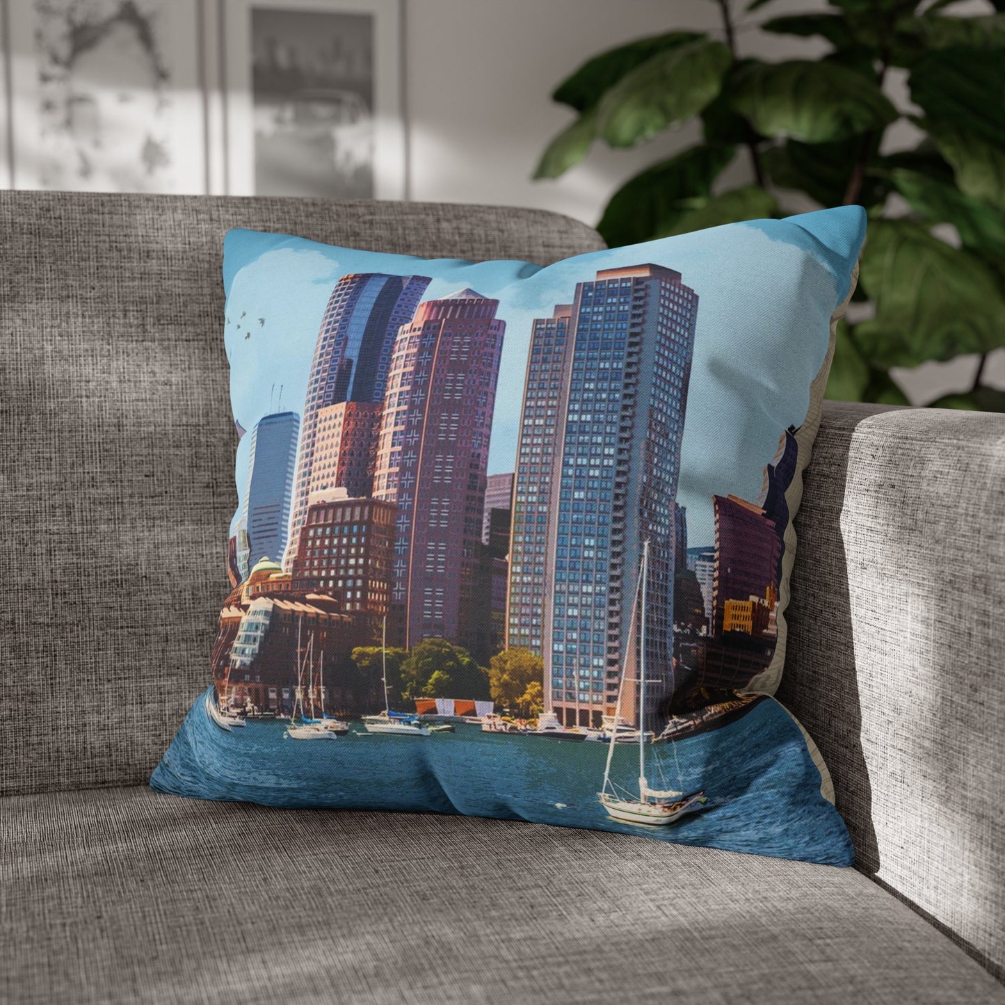 Boston Massachusetts Throw Pillow