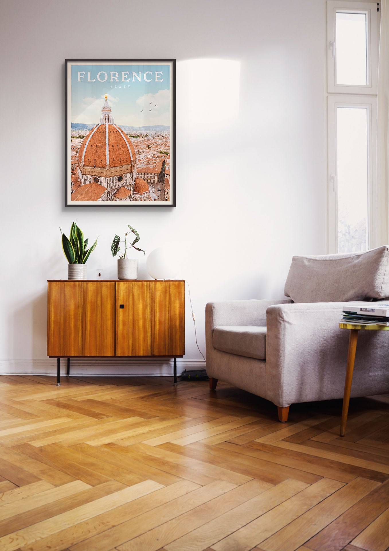 Florence, Italy - Vintage Travel Poster