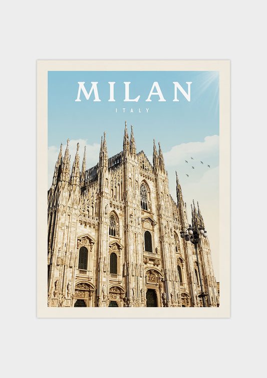 Milan, Italy - Vintage Travel Poster