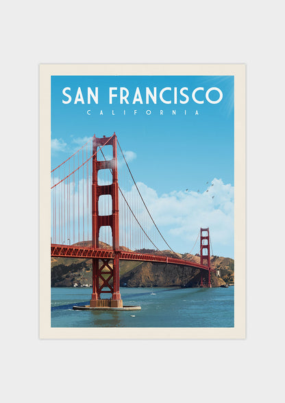 San Francisco, California Vintage Wall Art Travel Poster | Vintaprints