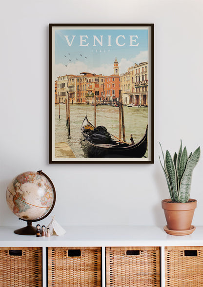 Venice, Italy - Vintage Travel Poster