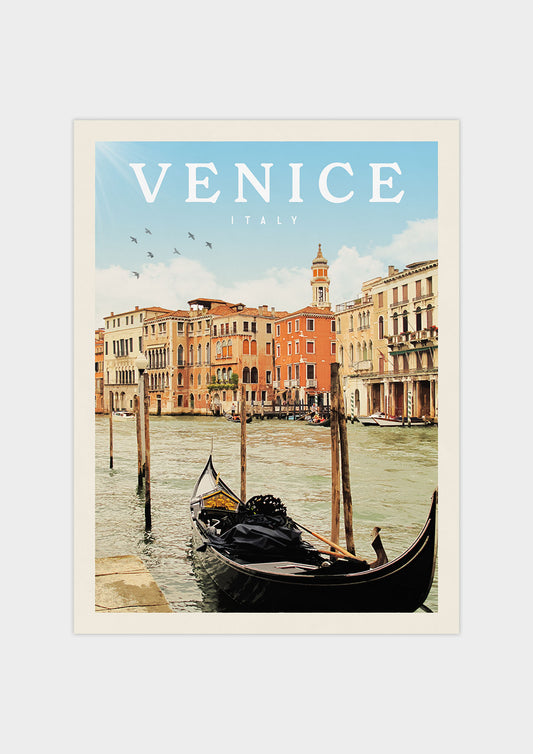 Venice, Italy - Vintage Travel Poster