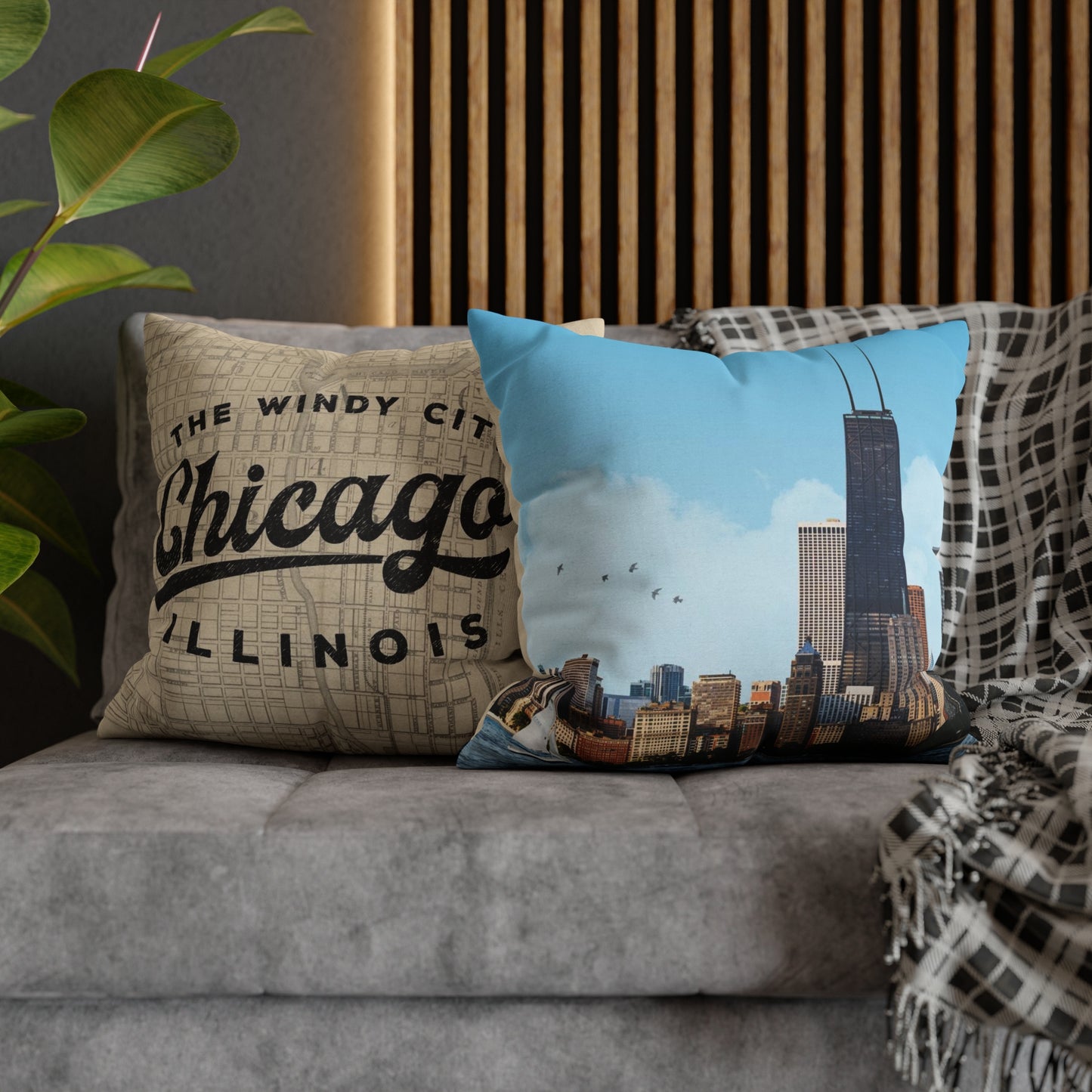 Chicago Illinois Throw Pillow