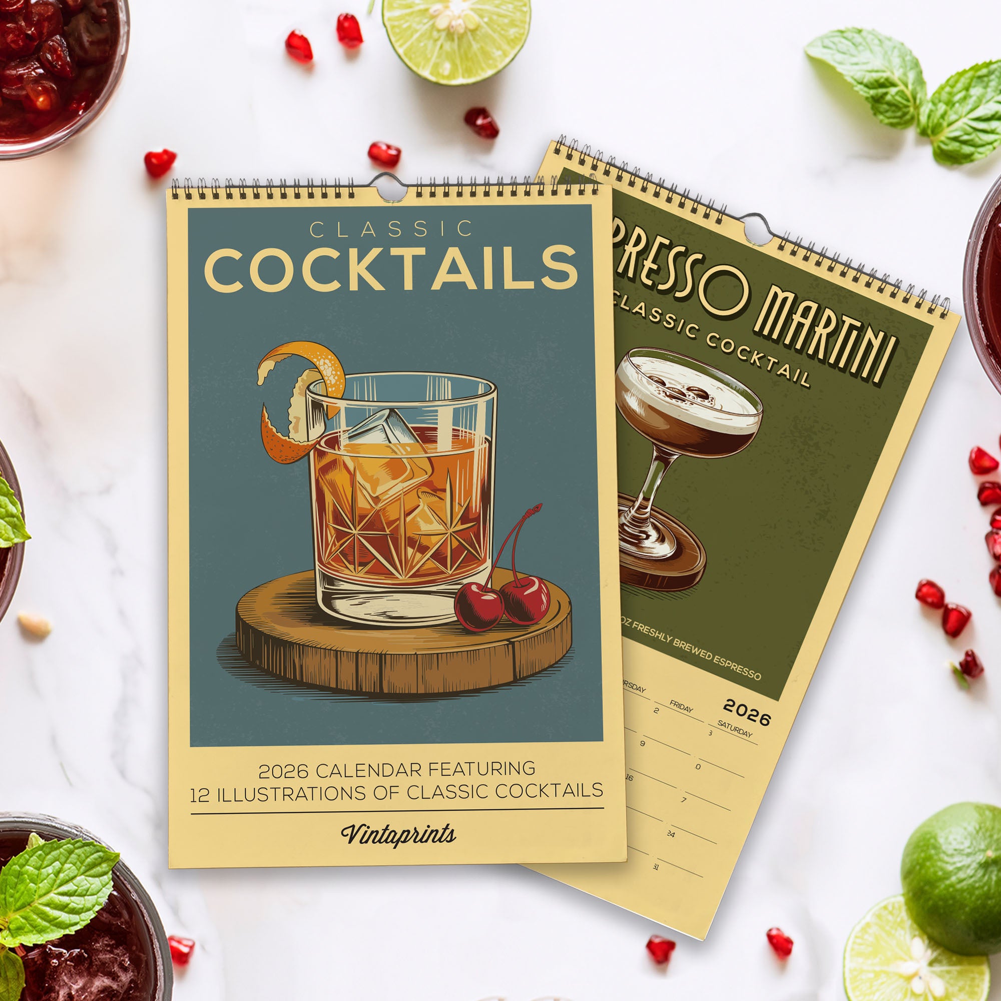 2026 Classic Cocktails Wall Calendar – Vintaprints