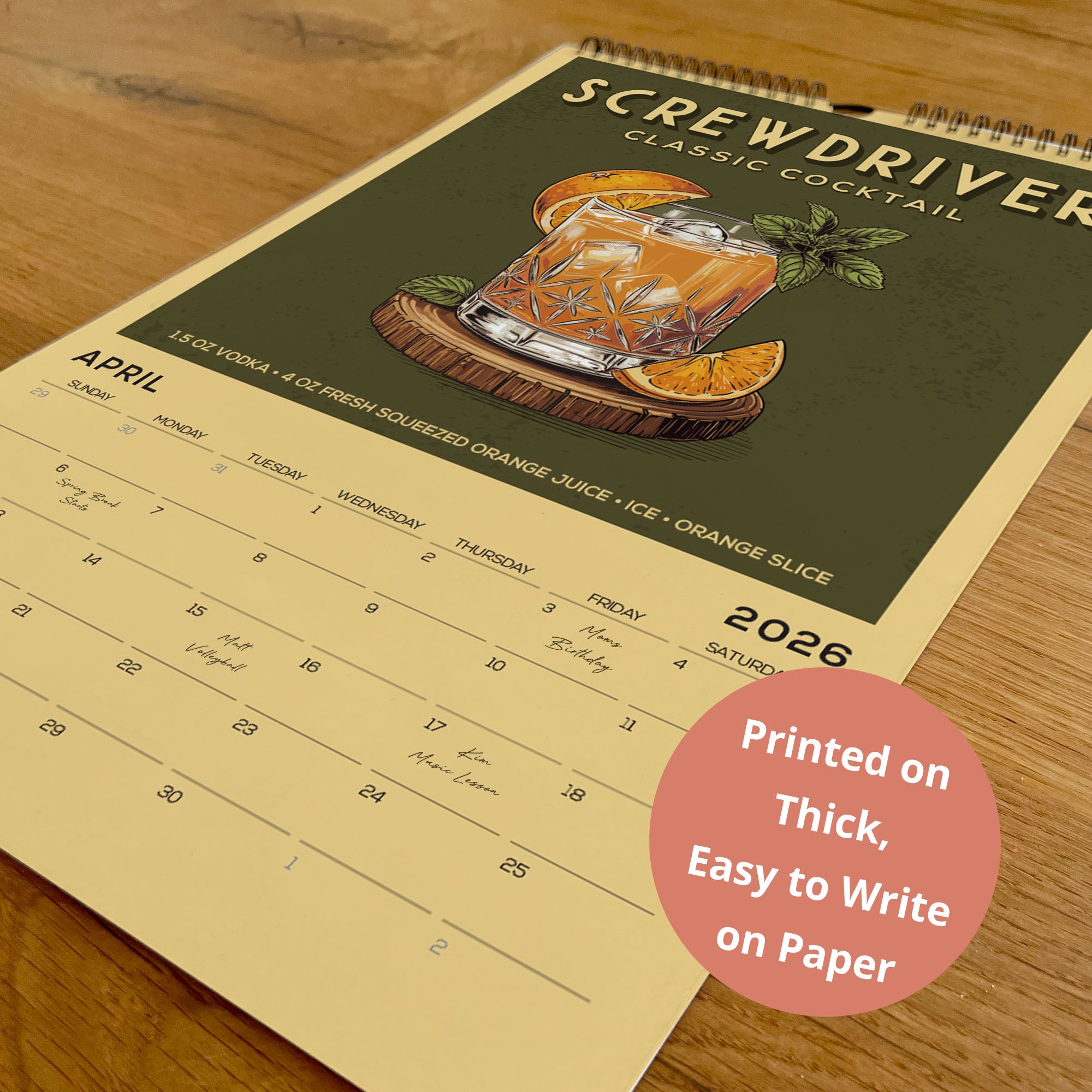 2026 Classic Cocktails Wall Calendar – Vintaprints