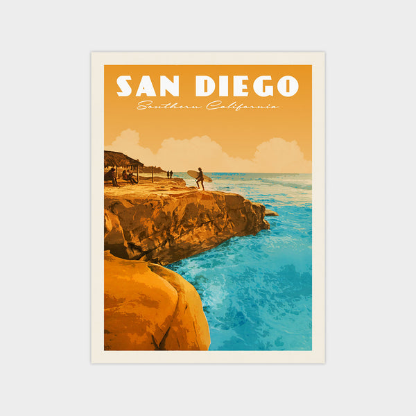 San Diego, California Vintage Wall Art Travel Poster | Vintaprints