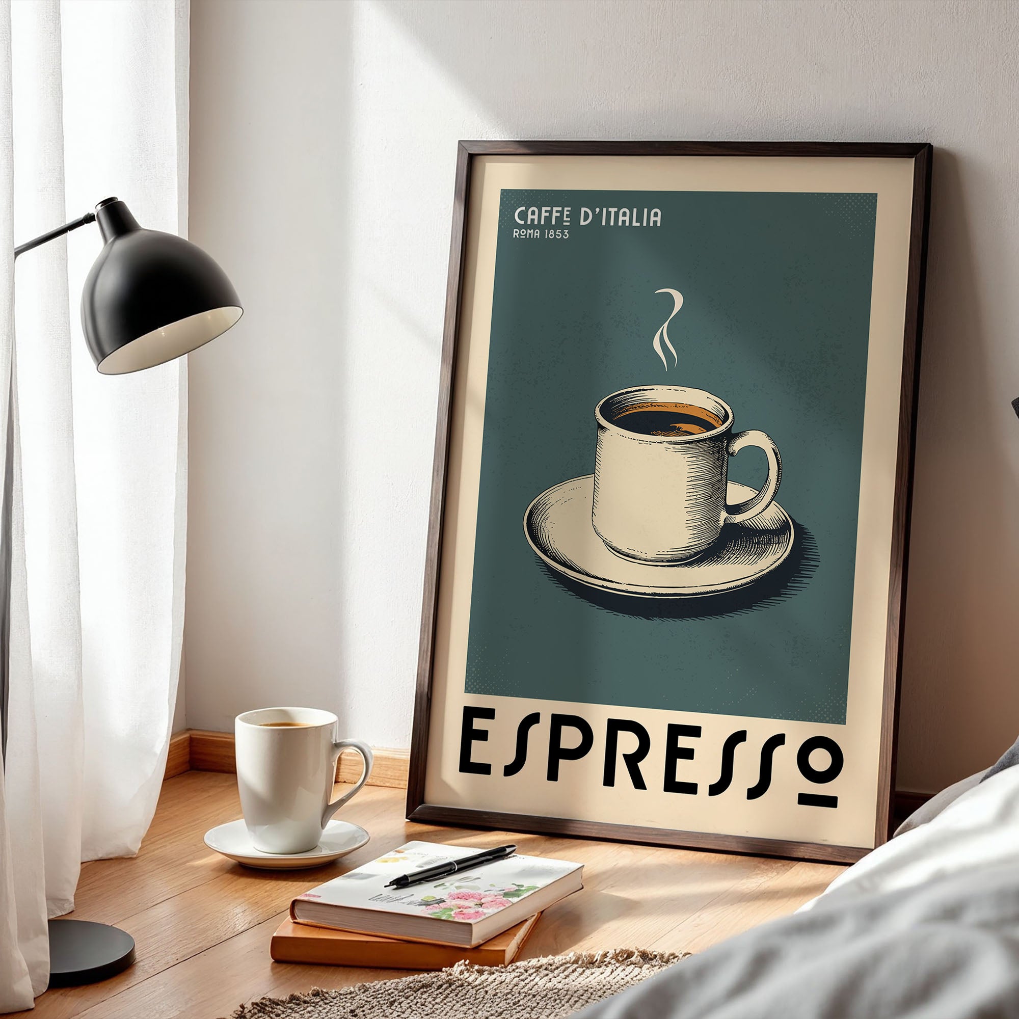 Espresso Sketch Poster, Hand Drawn Coffee Wall Art Print – Vintaprints