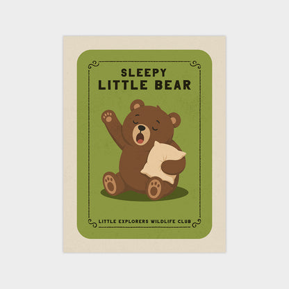 a cute brown teddy bear holding a pillow and appears to be sleeping.