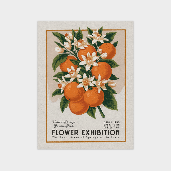 Valencia Orange - Vintage Flower Market Poster – Vintaprints