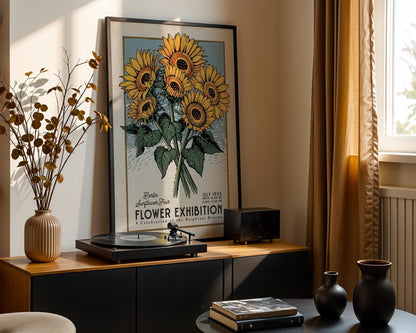 a picture of a bunch of sunflowers on a table