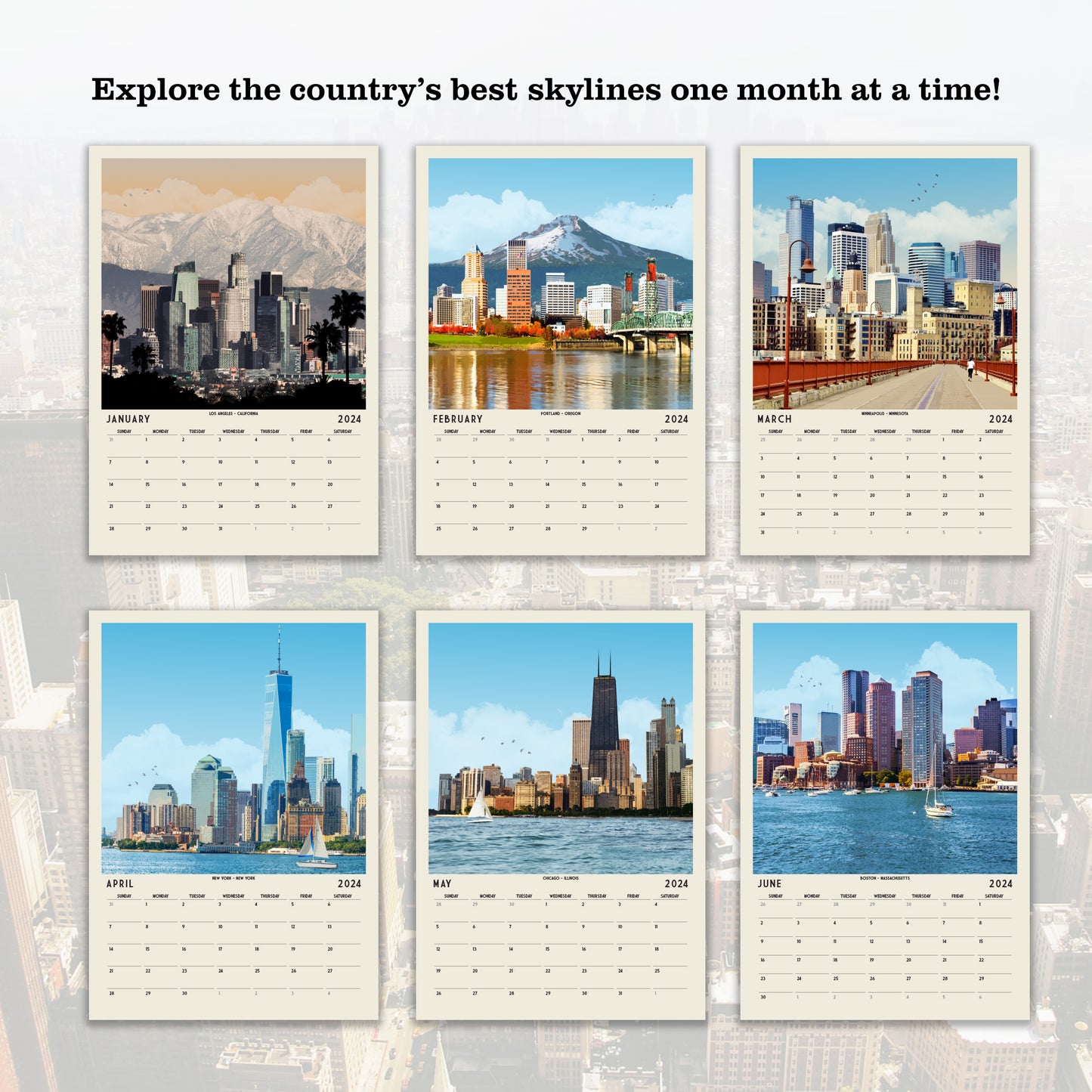 2024 American City Calendar