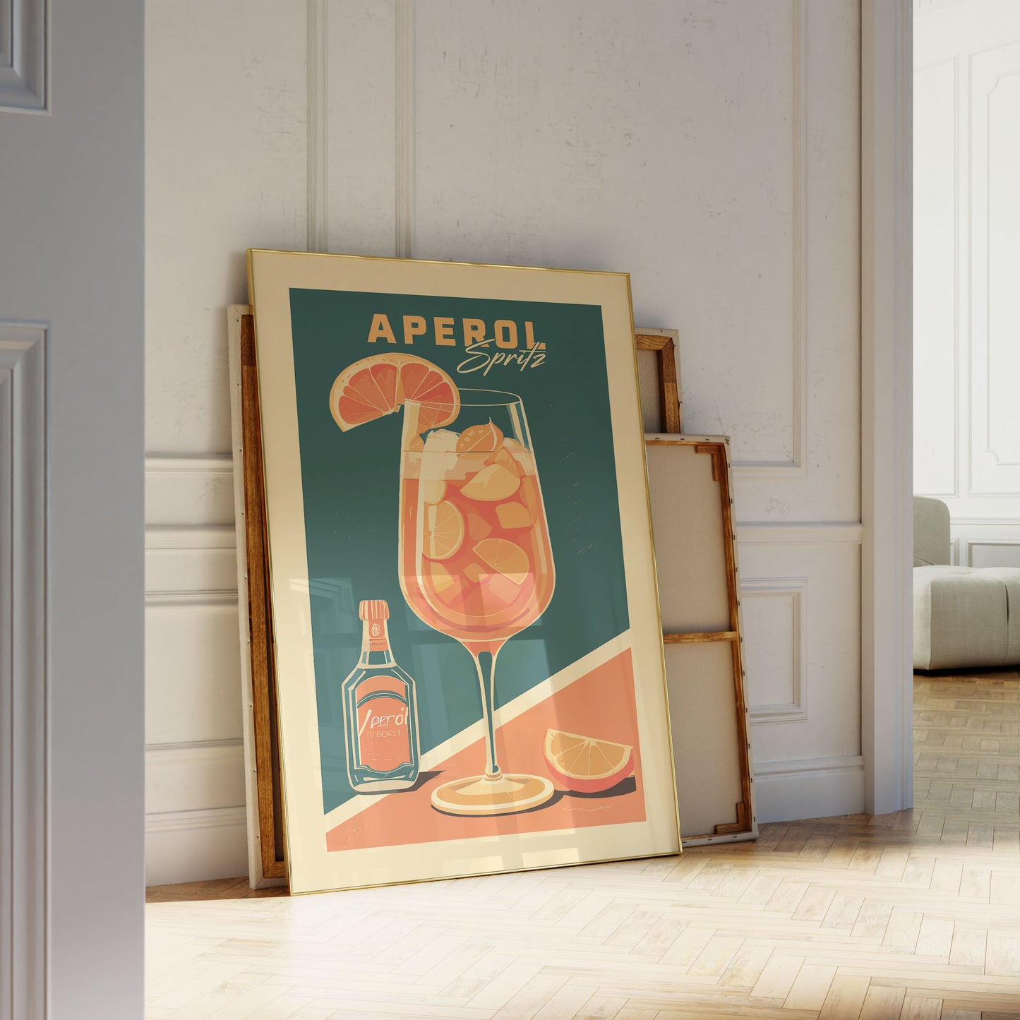 Aperol Spritz - Vintage Cocktail Bar Art