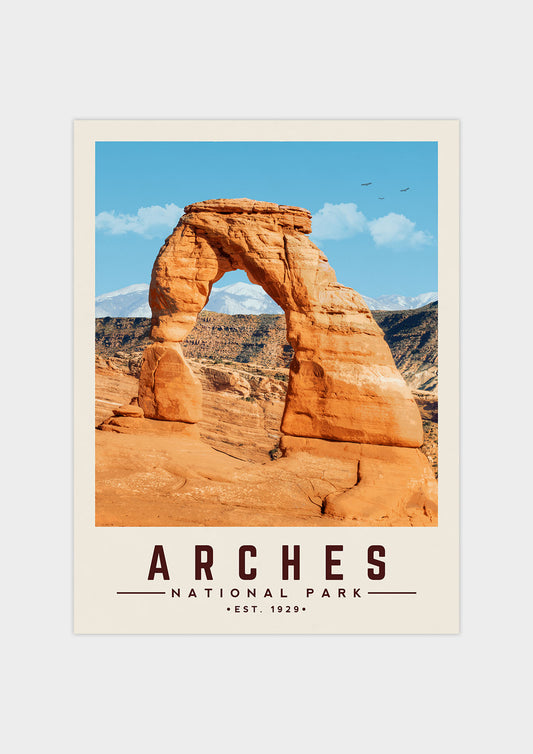Arches Minimalist National Park Poster | Vintaprints