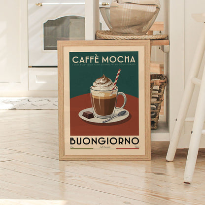 Caffe Mocha - Vintage Coffee Poster