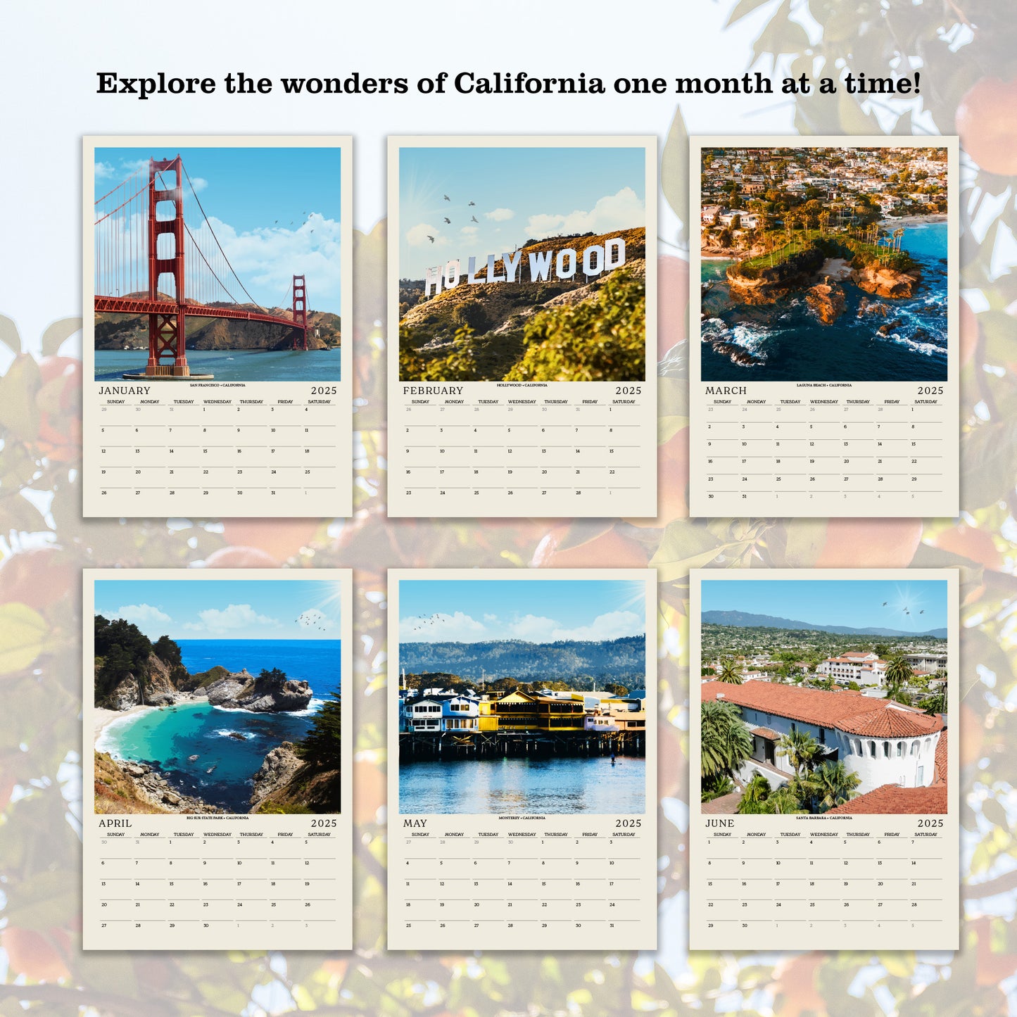 2025 California City Calendar