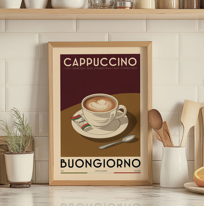 Cappuccino - Vintage Coffee Poster