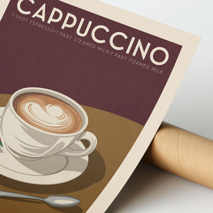 Cappuccino - Vintage Coffee Poster