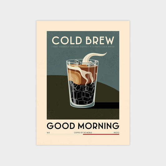 Cold Brew - Vintage Coffee Poster