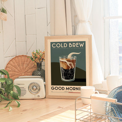 Cold Brew - Vintage Coffee Poster