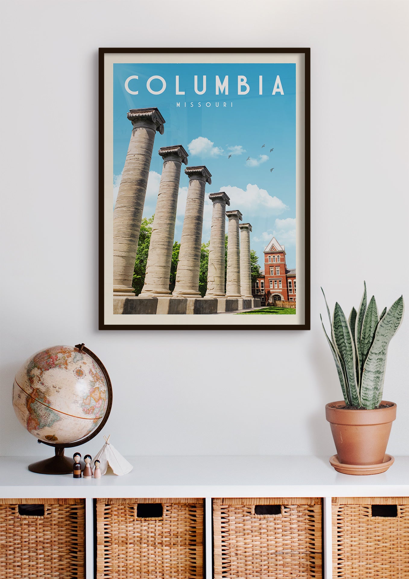Columbia, Missouri - Vintage Travel Poster