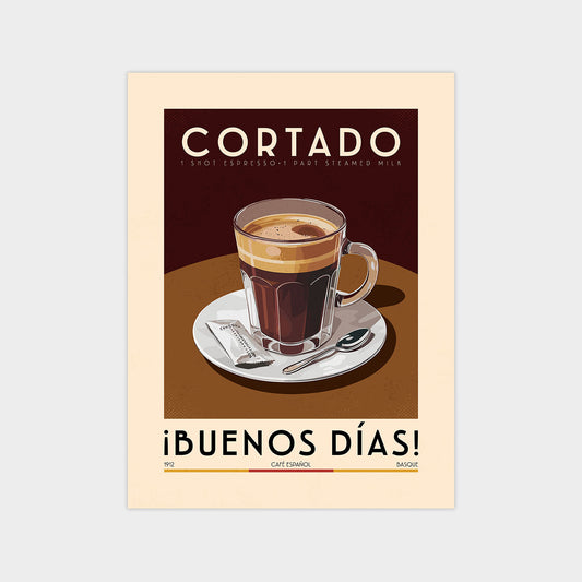 Cortado - Vintage Coffee Poster