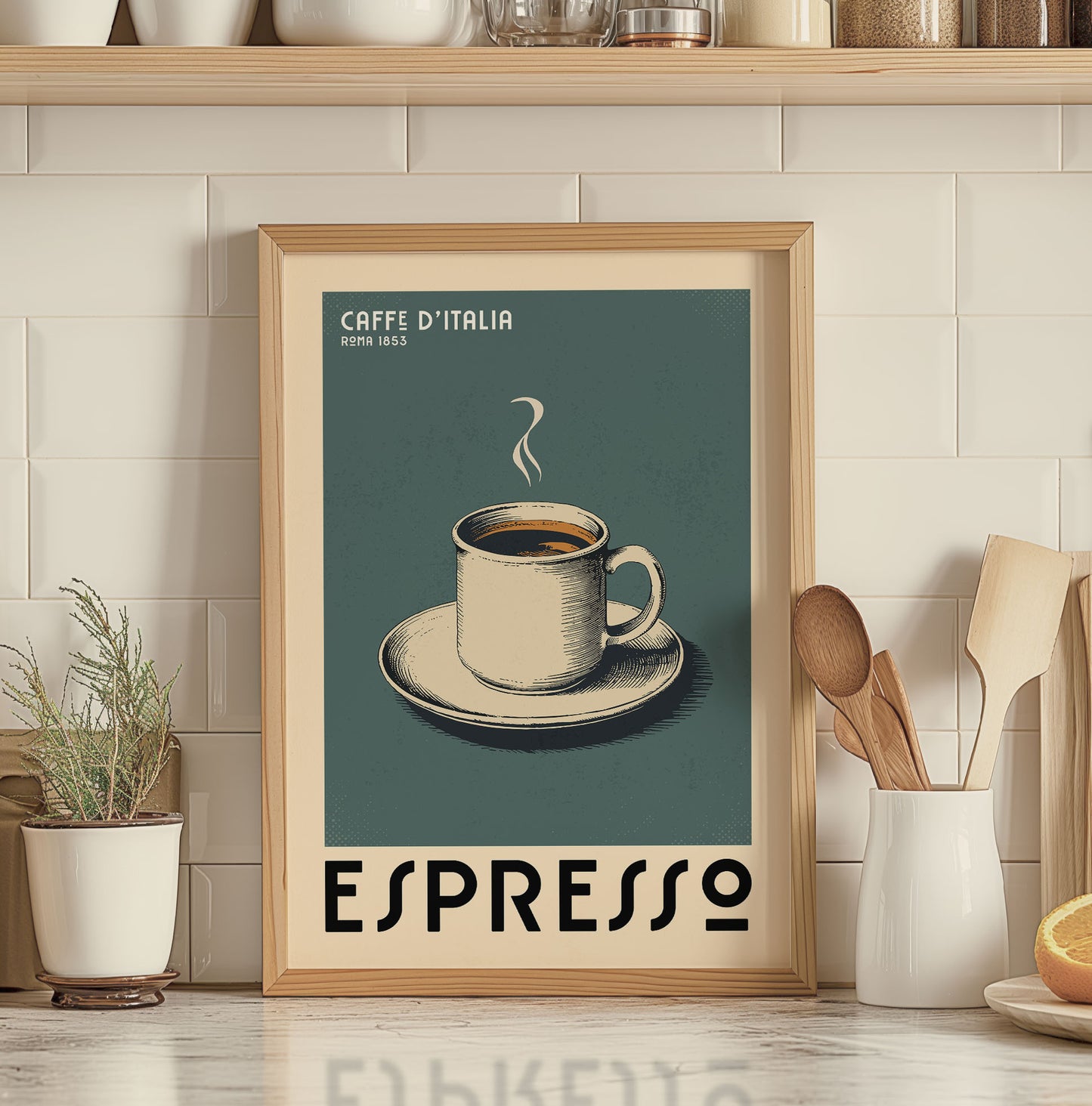 Espresso Sketch - Vintage Coffee Poster