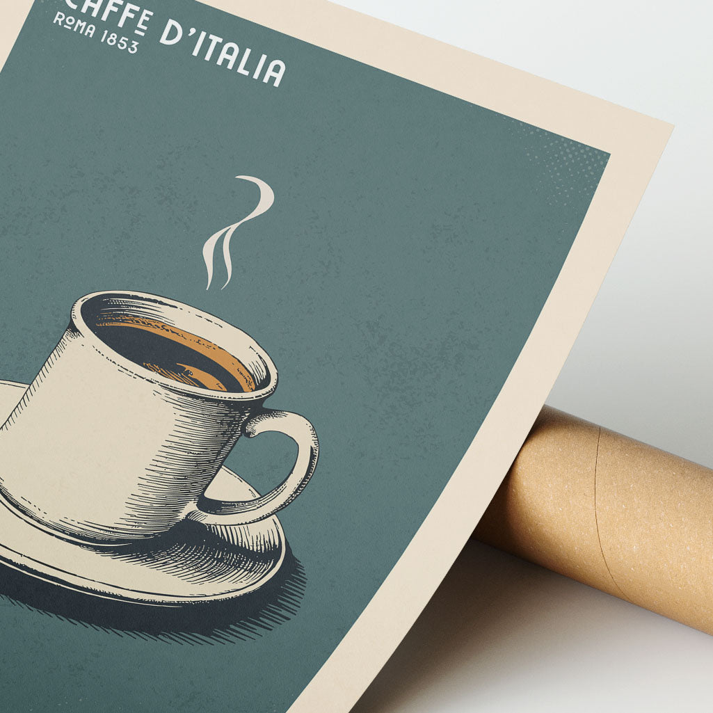 Espresso Sketch - Vintage Coffee Poster