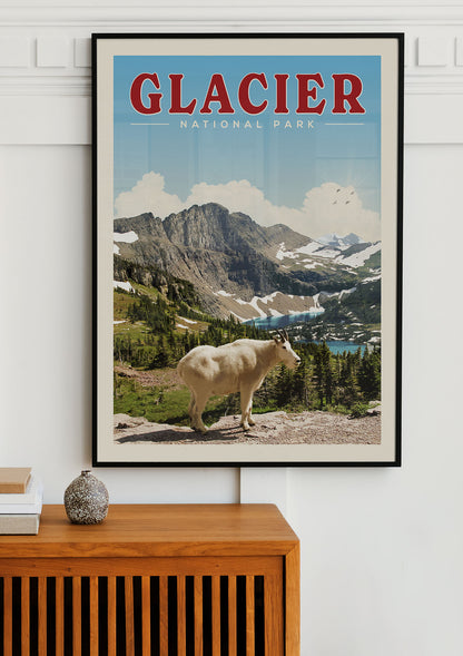 Glacier Vintage National Park Poster