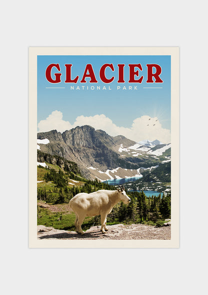 Glacier Vintage National Park Poster | Vintaprints