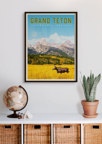 Grand Teton Vintage National Park Poster