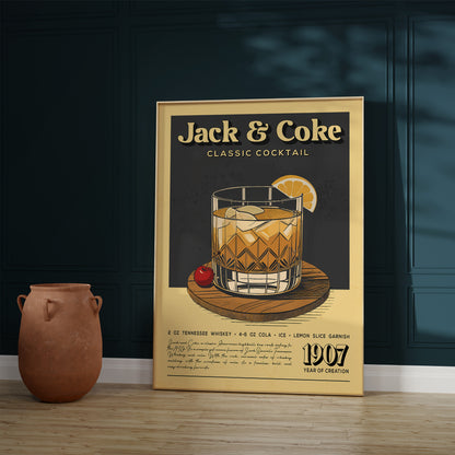 Jack and Coke - Classic Cocktail Poster