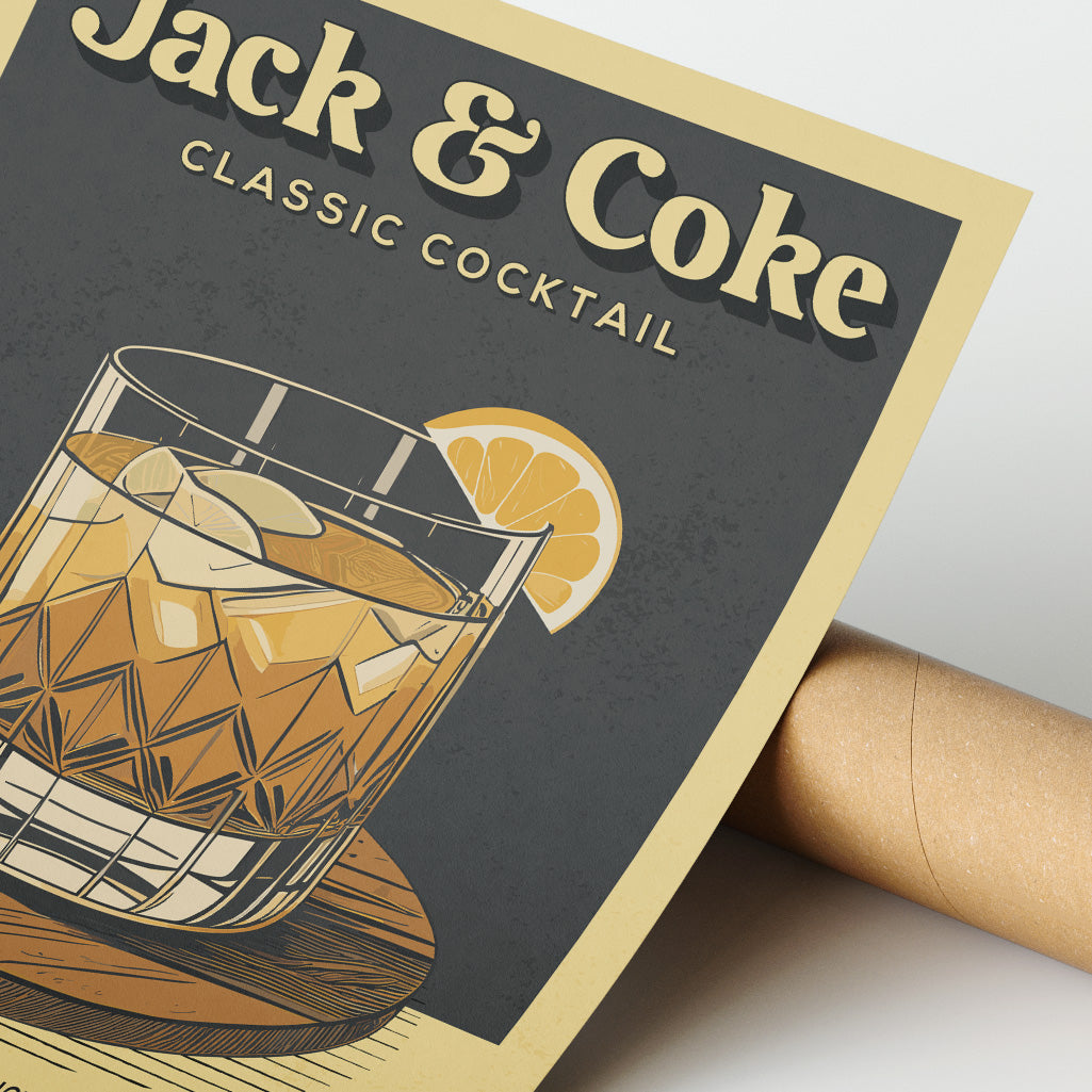 Jack and Coke - Classic Cocktail Poster