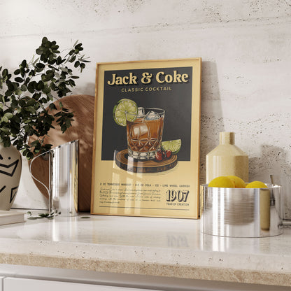 Jack and Coke - Classic Cocktail Poster