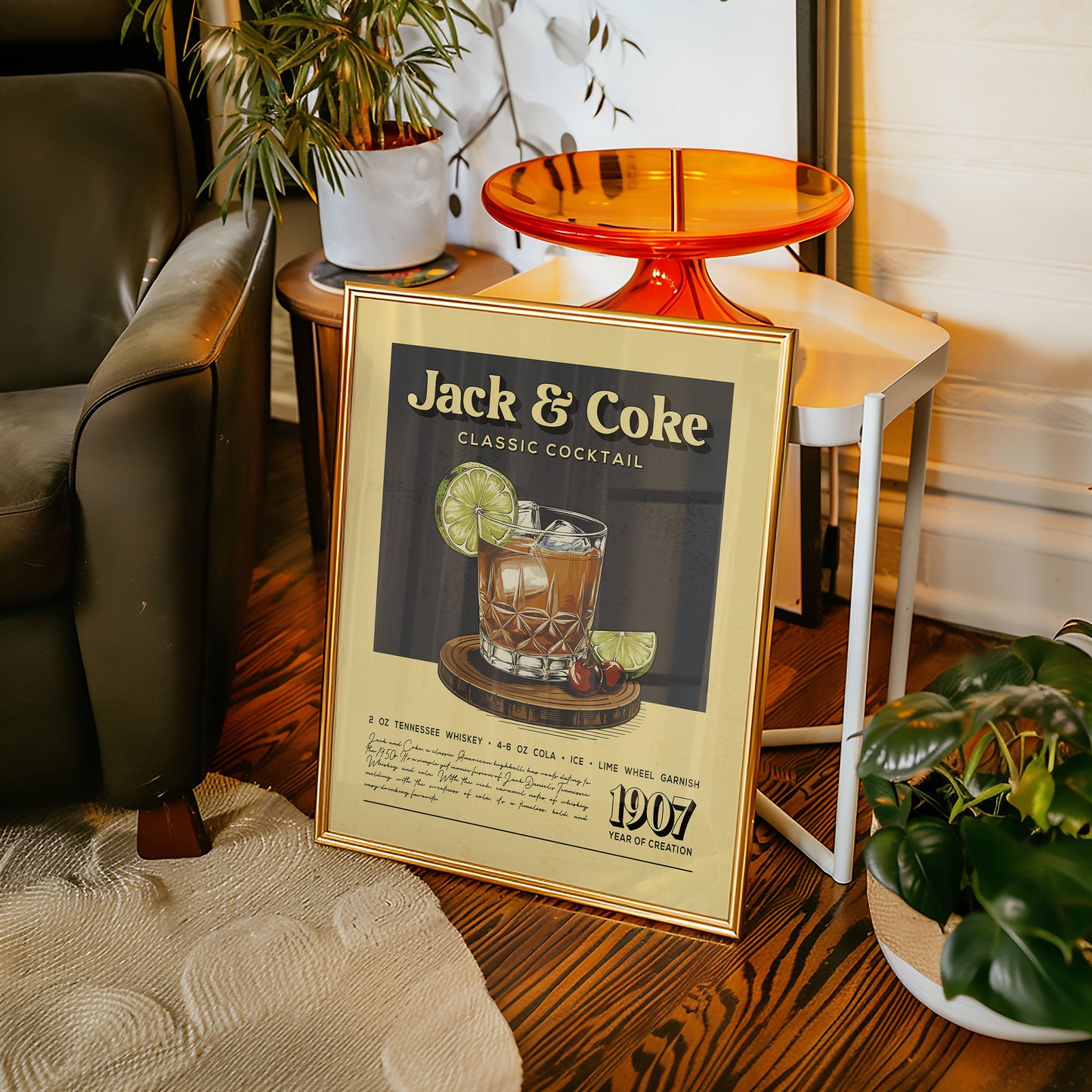 Jack and Coke - Classic Cocktail Poster