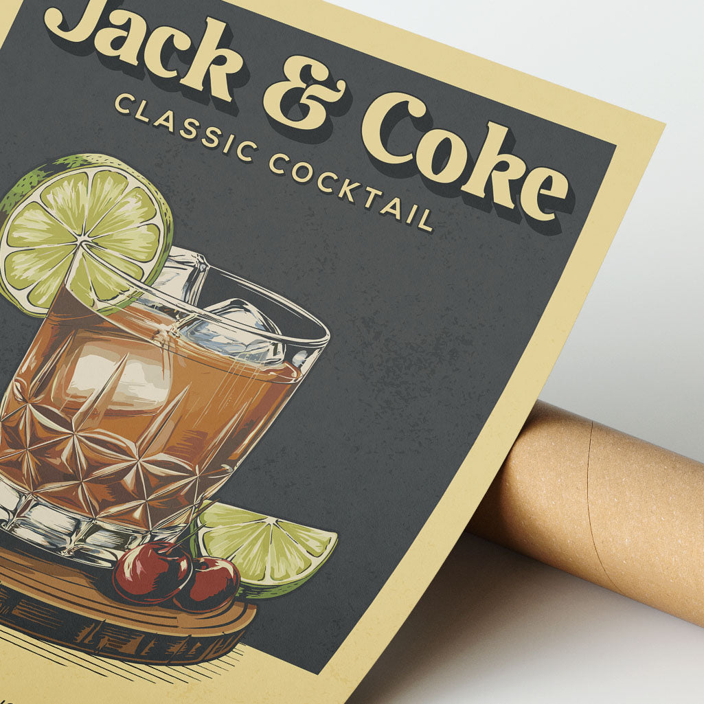 Jack and Coke - Classic Cocktail Poster