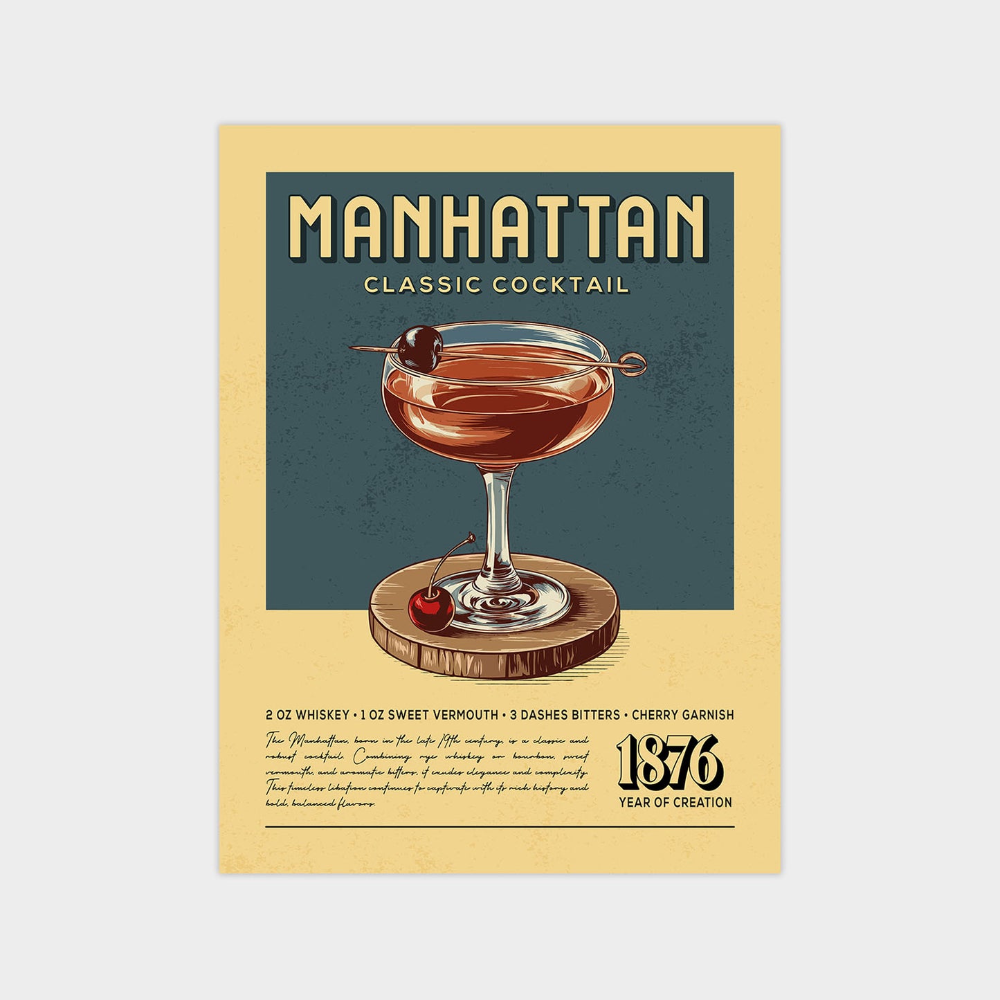 Manhattan - Classic Cocktail Poster